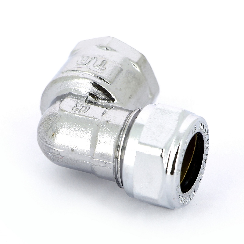 Угол ВР 12 x 1/2" обжим хром TIEMME