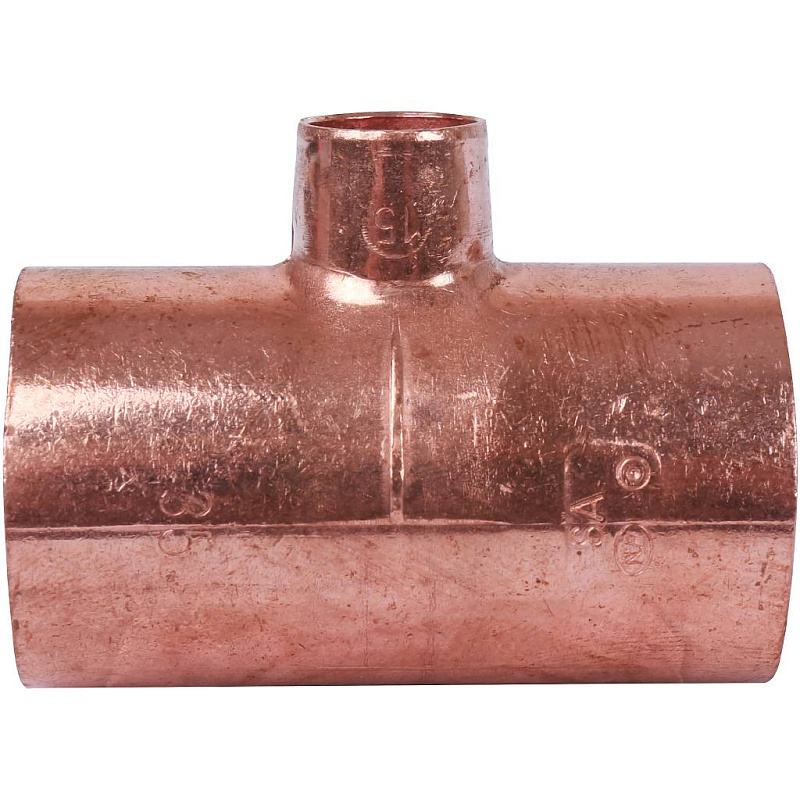 Тройник переходной 35х15х35 мм медный под пайку SANHA 15130351535