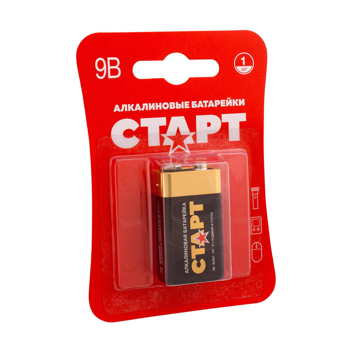 Батарейка "старт" 6lr61-bl1 крона (1 шт. в блистере) (10/200)