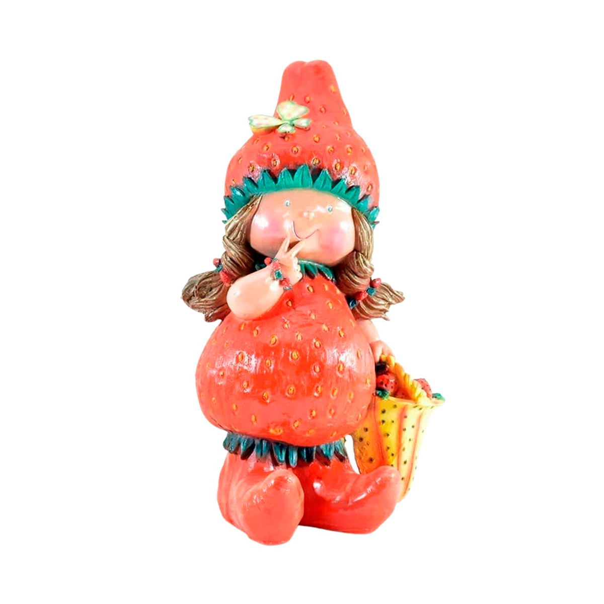 Фигурка садовая "девочка  клубничка с корзиной" (1/4) "сказка" jng335