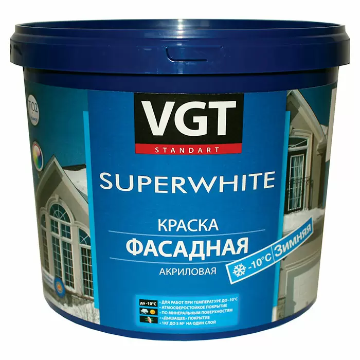 VGT Superwhite / ВГТ ВД-АК-1180 краска фасадная зимняя