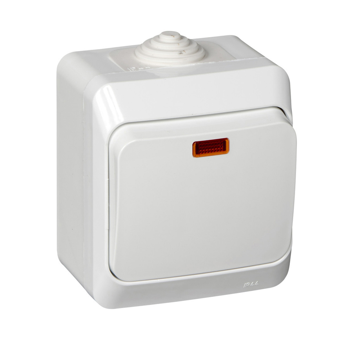 Выключатель открыт. уст. "этюд" ip44 1 кл. с индикатором 10а, белый (1/14/112) "schneider"