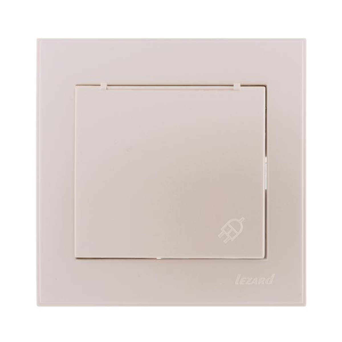 Розетка "rain" 1 местн. с заземл, с крышкой (керамика) жемчужно-белый(1/10/120)"lezard" 703-3030-123