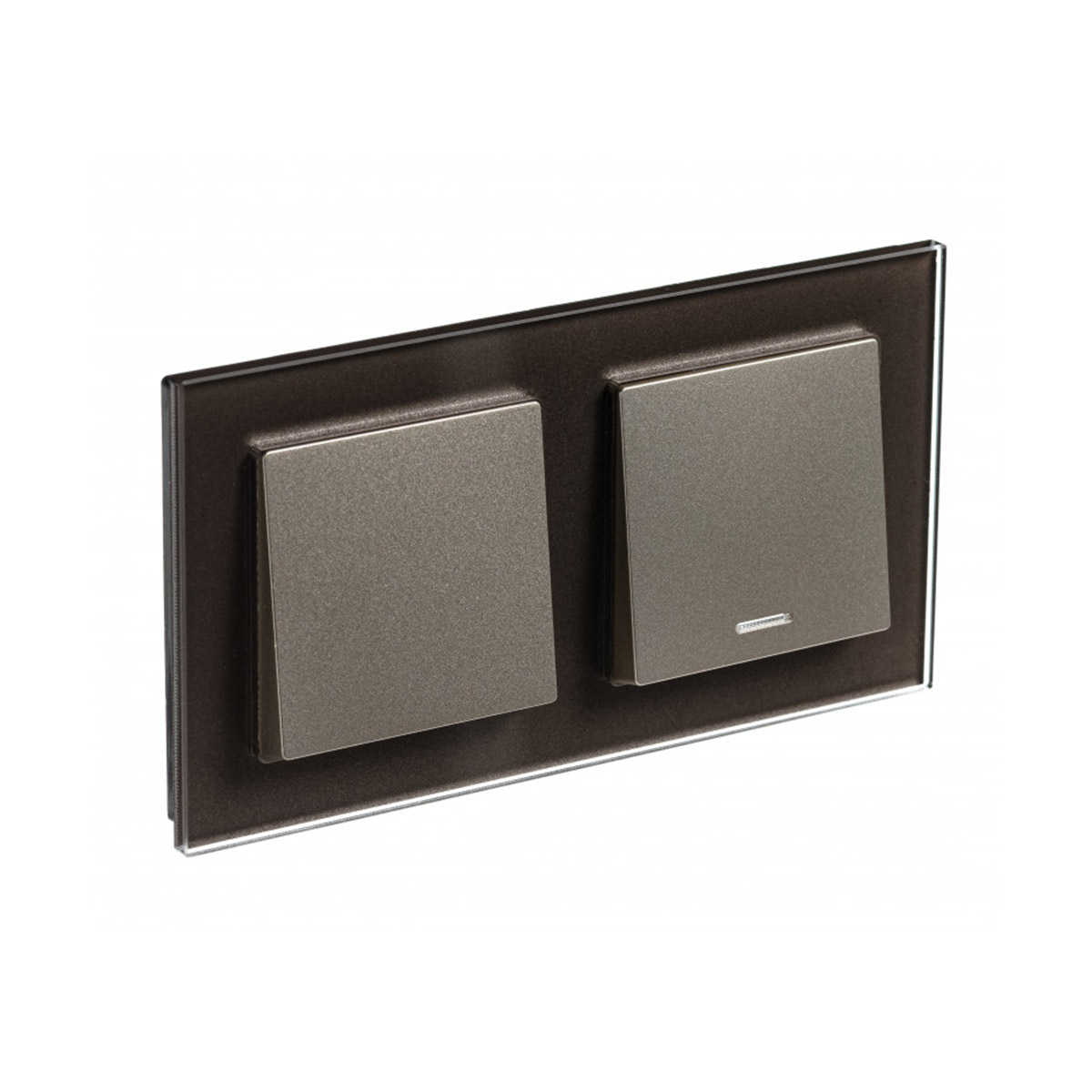 Рамка "atlasdesign nature" 2-х местн. универс., стекло, мокко (1/8/16) "schneider"