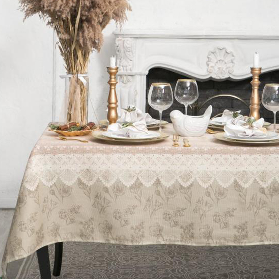 Скатерть "доляна" кружево 220*146 см (1/15) 1972214