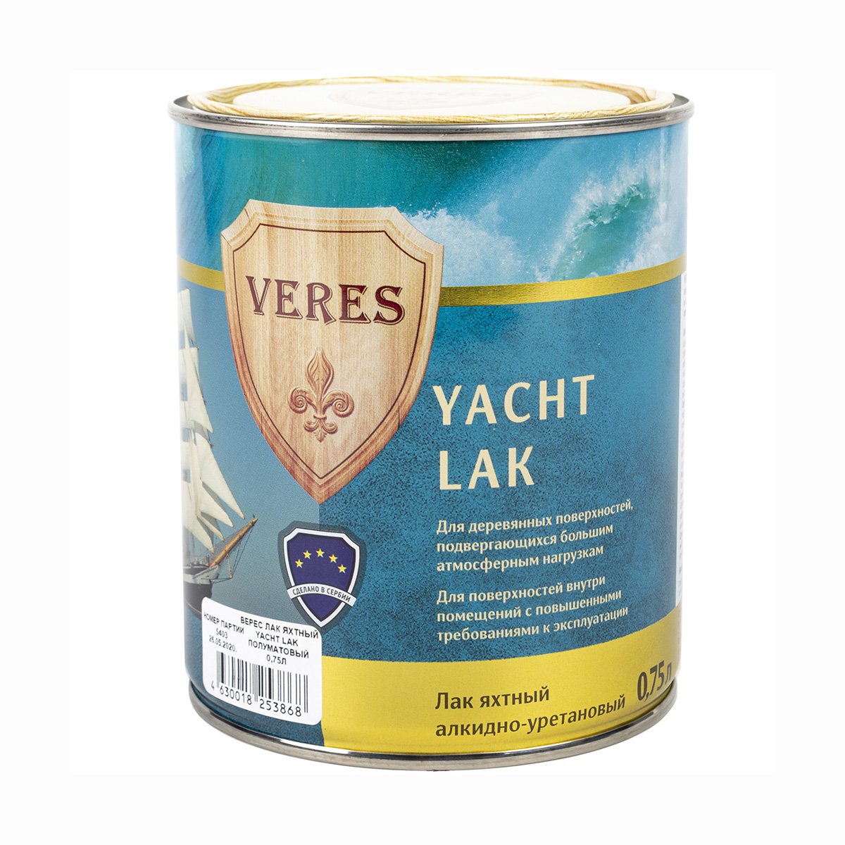 Верес лак яхтный п/матовый  0,75 л (1/6) "veres"