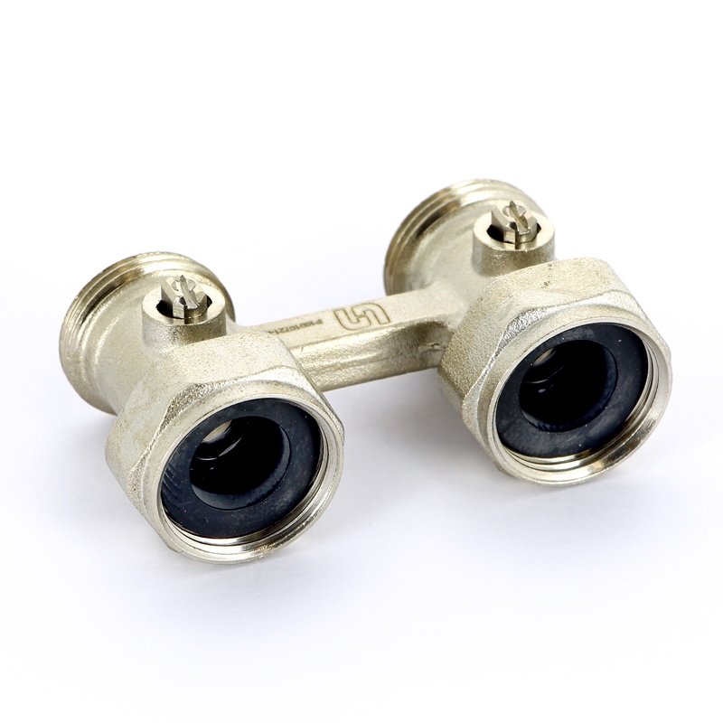 Узел прямой ВН 3/4"(пл.пр.) х3/4"ЕК радиаторный со встроенными кранами 2-трубная система UNI-FITT
