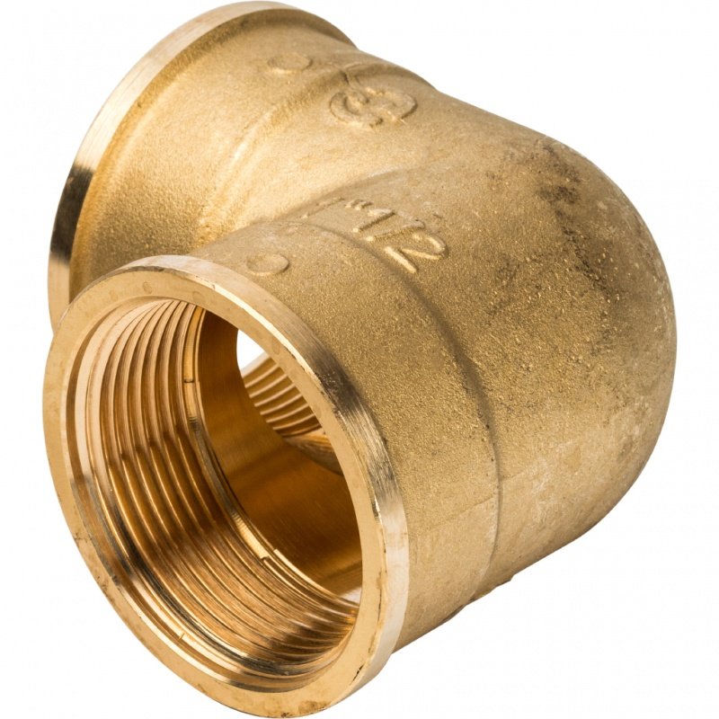 Угол резьбовой ВР 1"1/2 латунь STOUT