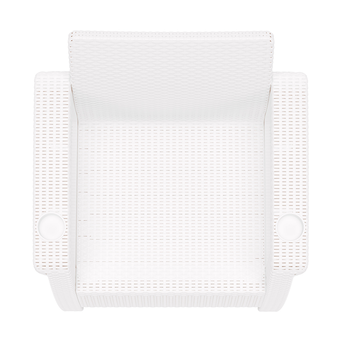 Кресло пласт. "ротанг плюс" 730*700*790 мм (белый) (1) "альтернатива" м8417