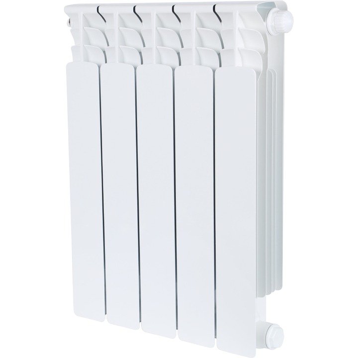 Радиатор STOUT Space 500 мм 5 секций, биметал. (нижнее правое подключение) на 9,2 кв.м.