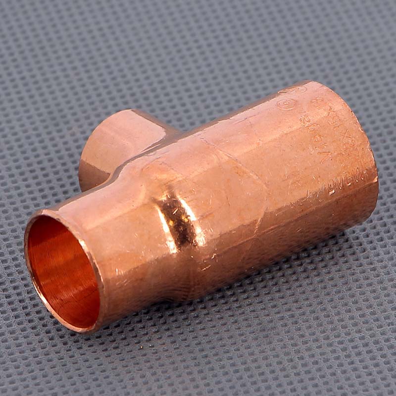 Тройник переходной под пайку 22 х 15 х 18 мм VIEGA медный