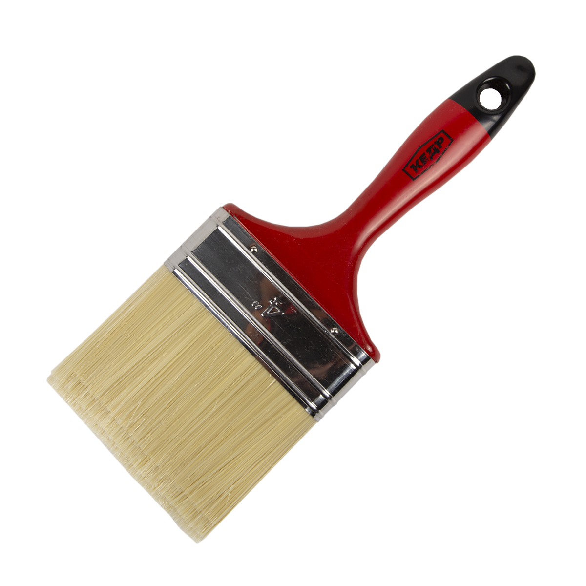 Кисть плоская смешанная щетина  №4 /100 мм  (12/96) пласт.ручка  "кедр" 045-5840