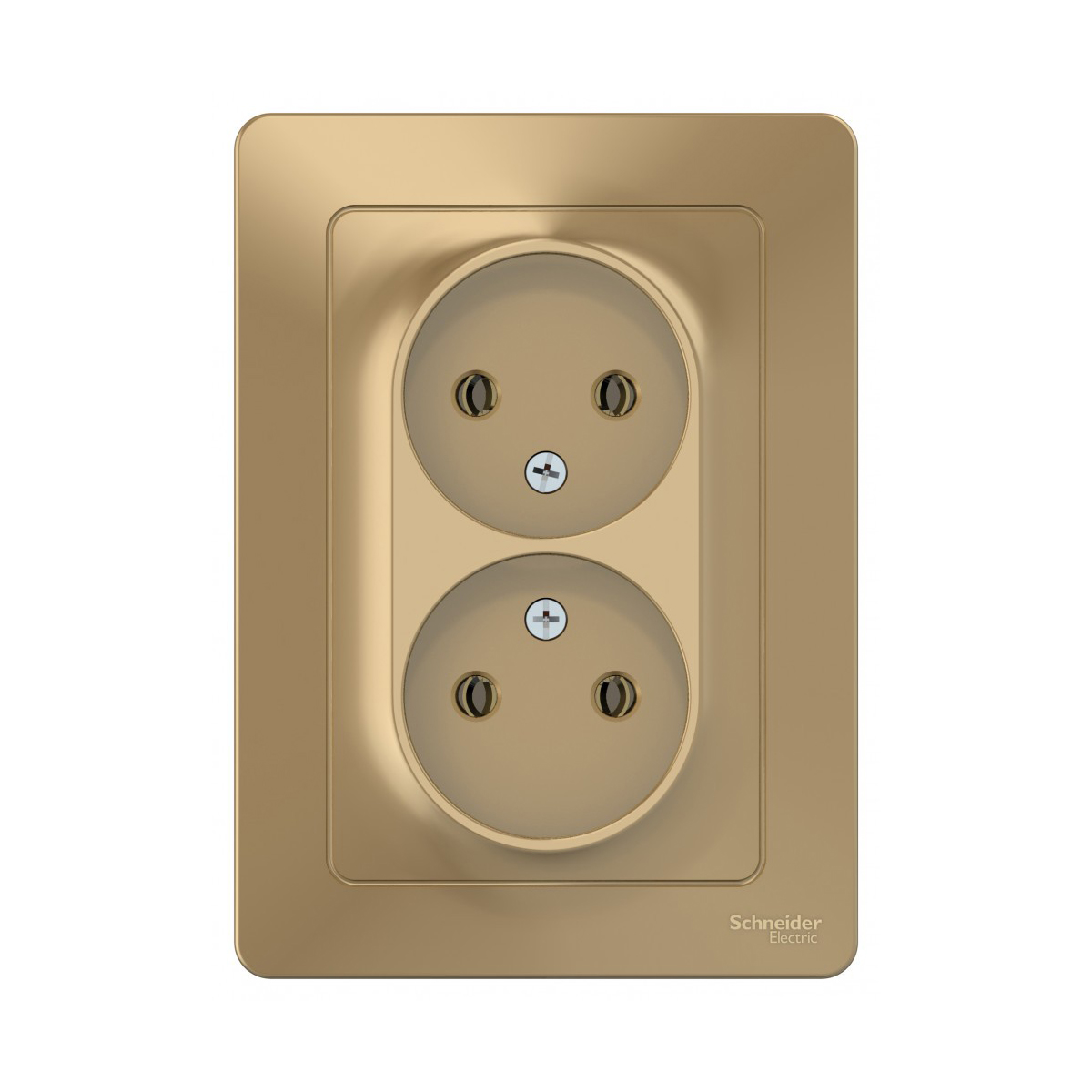 Розетка "blanca" 2-х местн. 16а, титан (1/6/12) "schneider"