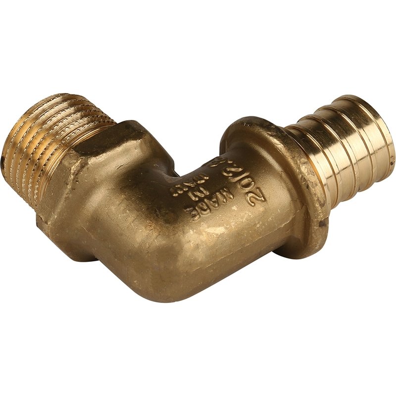 Угол переходной 20 x 1/2" НР аксиальный для труб PE-X STOUT