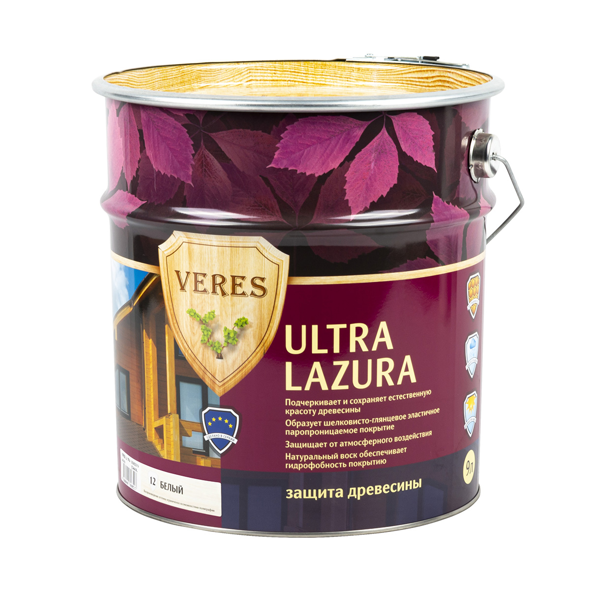 Верес ультра лазура №12 белый  9 л (1) "veres"