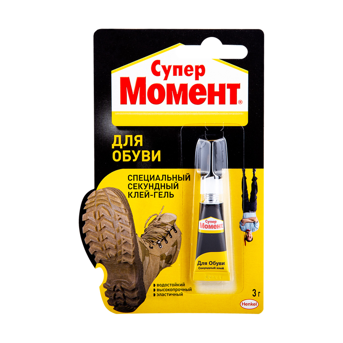 Клей момент супер для обуви 3 г ед. блистер в шоу-боксе (1/10/120)  хенкель