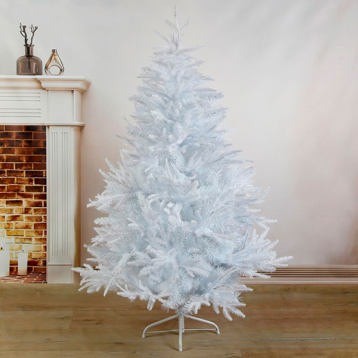 Ель декор. "элит" 150 см, 508 веток (белая перелив.) "зимнее волшебство" 2338579