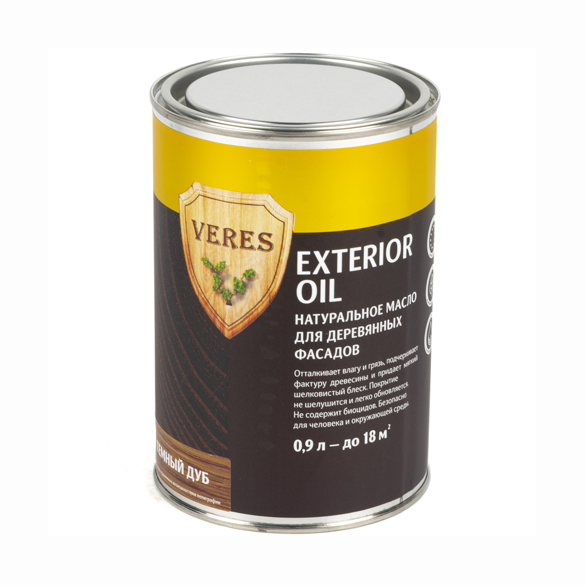 Верес масло для наруж. работ  "oil exterior" № 8 темный дуб  0,9 л (1/6) "veres"