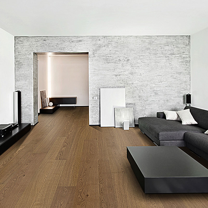 Паркетная доска AUSWOOD HDF 4V Amber Oak матовый PU лак brushed