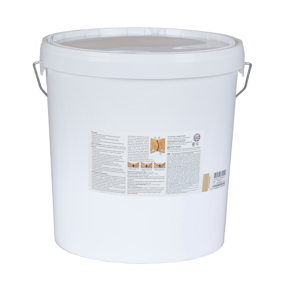 Герметик шовный для дерева "евротекс" палисандр 25 кг (1) "рогнеда"