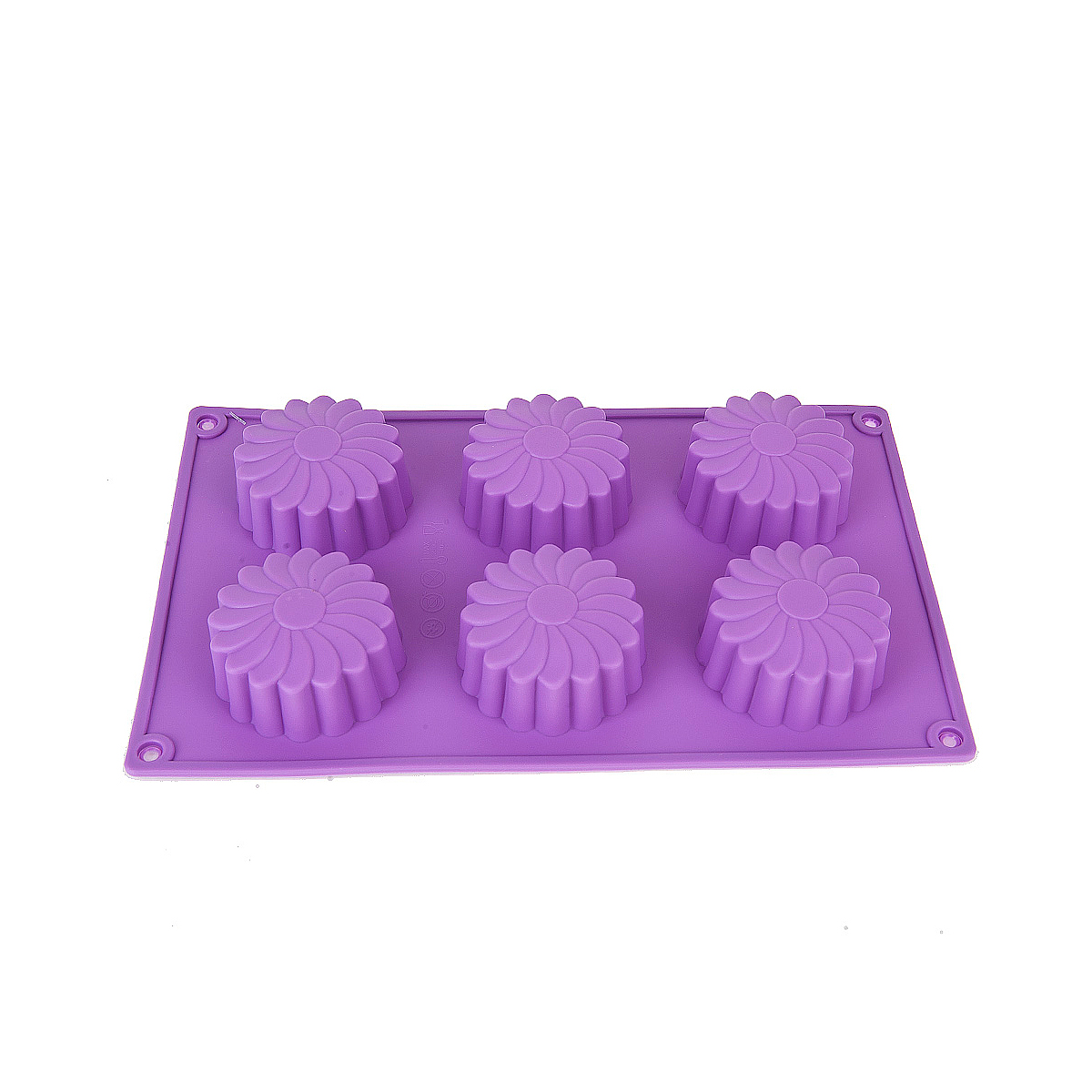 Форма для выпечки силикон. "цветочный венок" 6 ячеек d=6 см, 28,5*17*3,5 см (1/100) 9902598