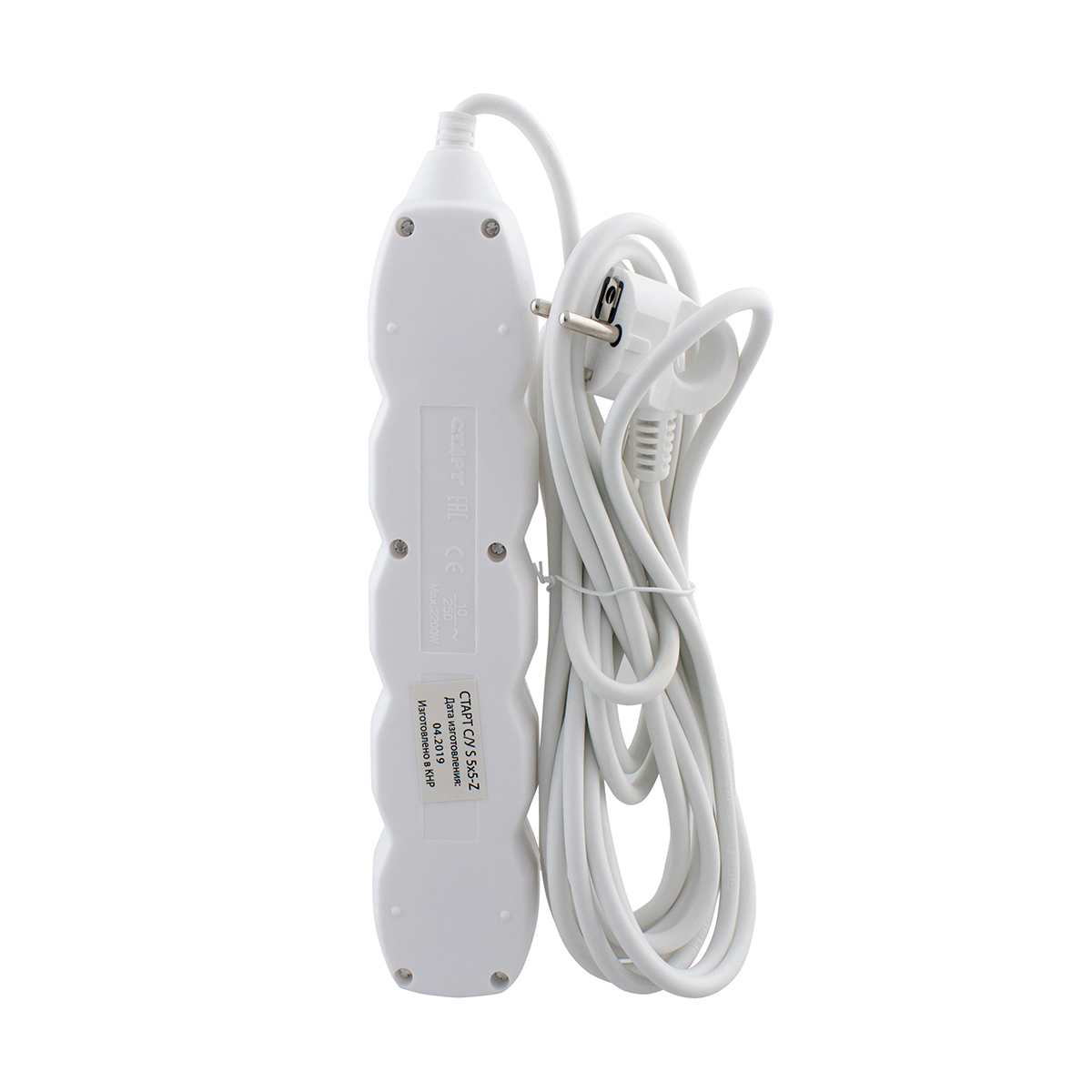 Удлинитель с заземл. 5 м 5 розеток с/у s 5x5-z (1/20) "старт"