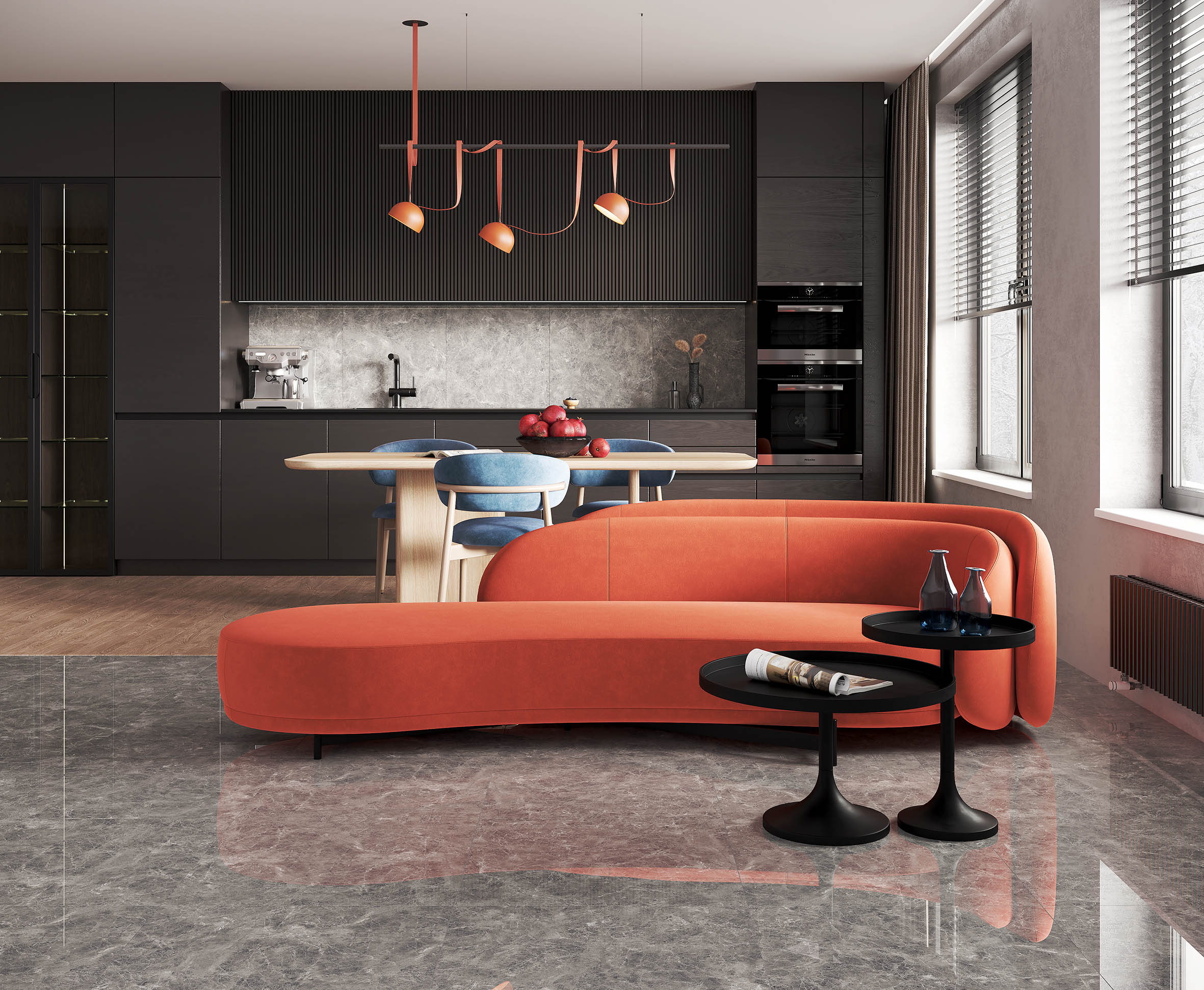 Orlando gris керамогранит серый полированный 60x120