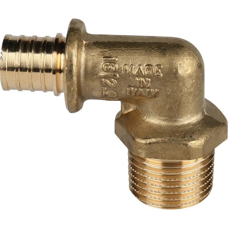 Угол переходной 16 x 1/2" НР аксиальный для труб PE-X STOUT