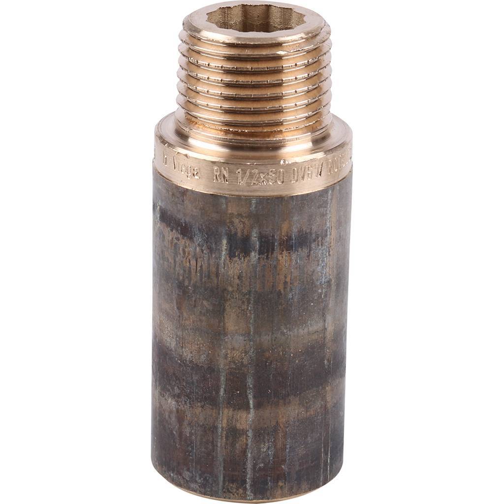 Удлинитель резьбовой 1/2" x 50 мм ВН бронза VIEGA (355012)