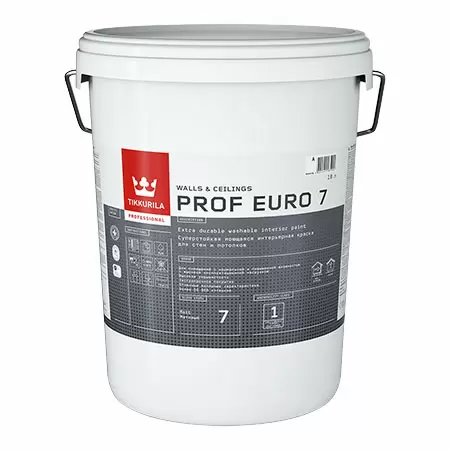 TIKKURILA PROF EURO 7 краска интерьерная, суперстойкая, матовая, база A (18л)