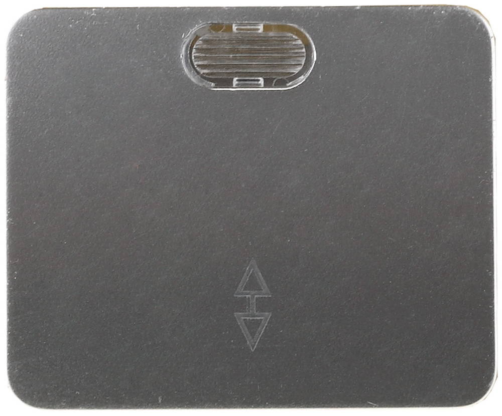 Выключатель СВЕТОЗАР ″ГАММА″ проходной, с подсветкой, одноклав., без вставки и рамки, цвет светло-серый металлик, 10A