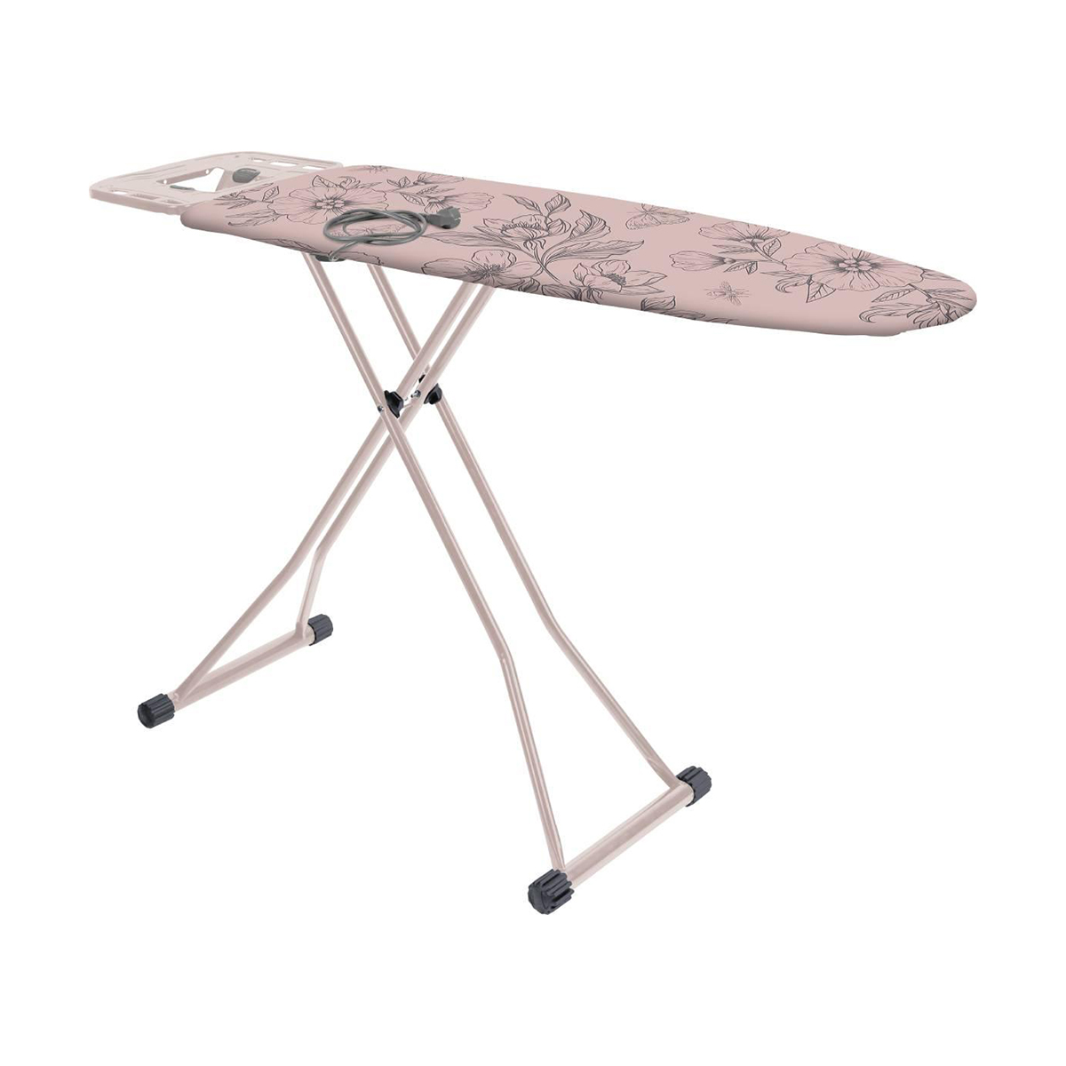 Доска гладильная "haushalt" hxlt/f (flowers) 123 х 46 см (1/2) металл  "ника"