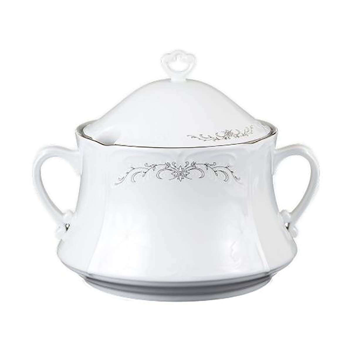 Супница "kamelia" серый орнамент 3,5 л (1/2) "cmielow" ok03161-omaz2303