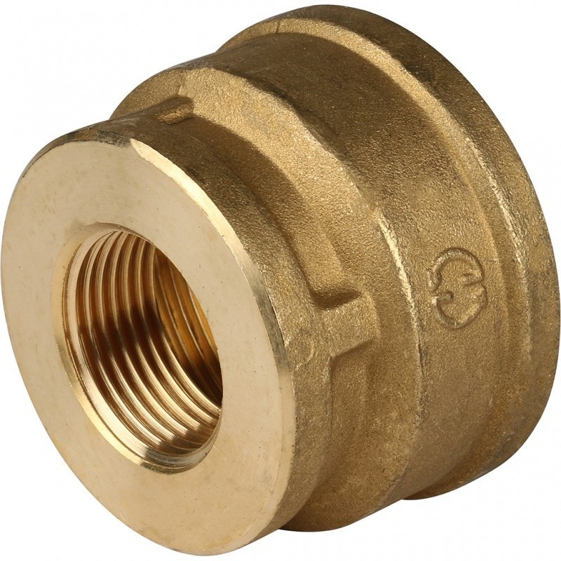 Муфта резьбовая переходная 2" x 1" ВР латунь STOUT