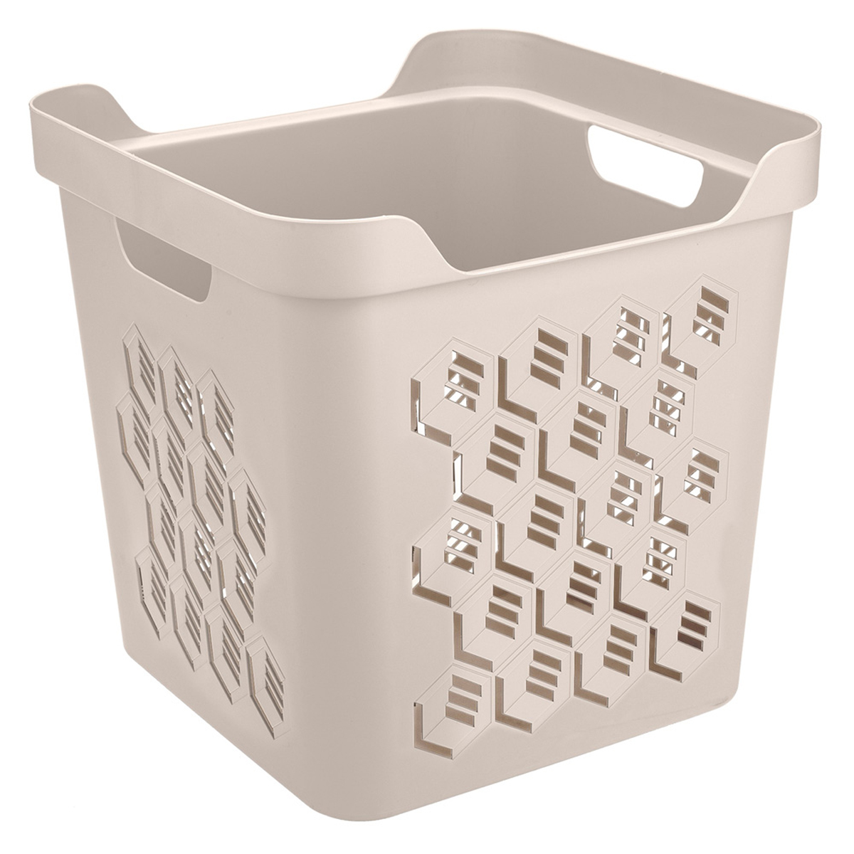 Корзина универс. "deluxe" 286*286*286 мм 18 л (светло-бежевый) (1/6) "бытпласт"