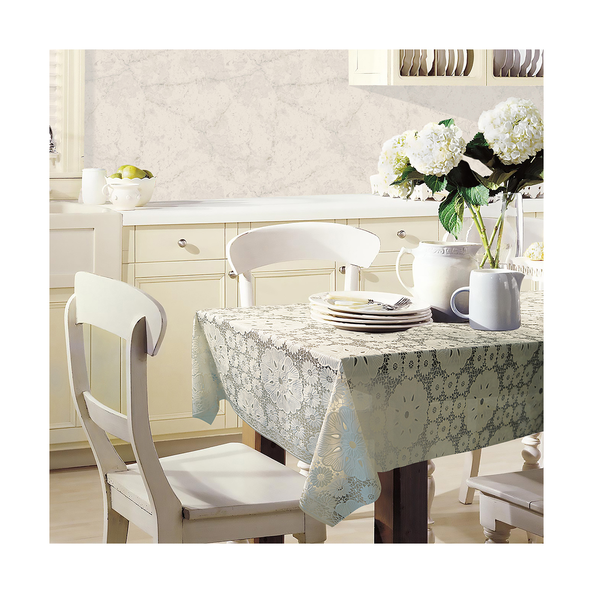 Скатерть пвх "элегия" 110*135 см (1/15) 004-white