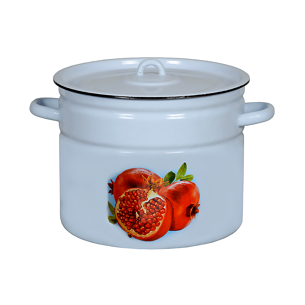 Кастрюля эмалиров. с крышкой декор. 9 л (1/2) "стальэмаль"  1с200с