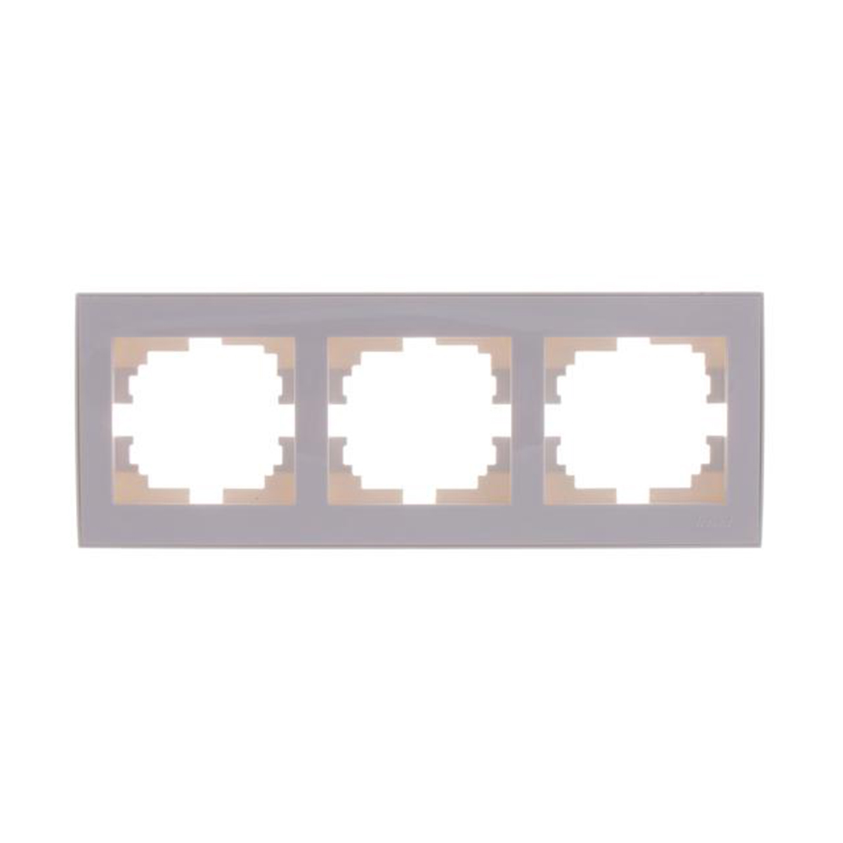 Рамка "rain" 3-х местн. горизонтальная, белый (1/10/120) "lezard" 703-0202-148