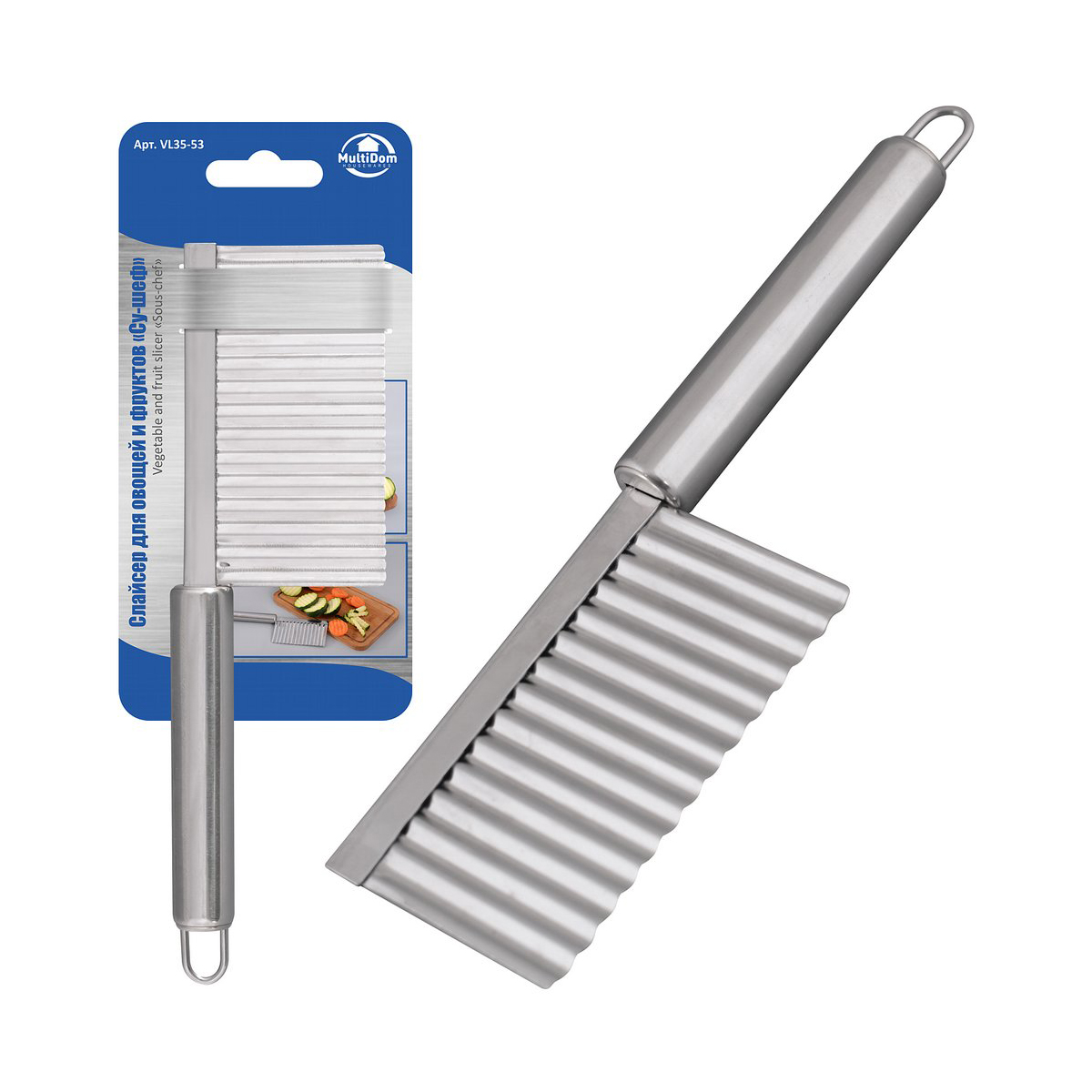Слайсер для овощей и фруктов "су-шеф" (1/12/144) "мультидом" vl35-53