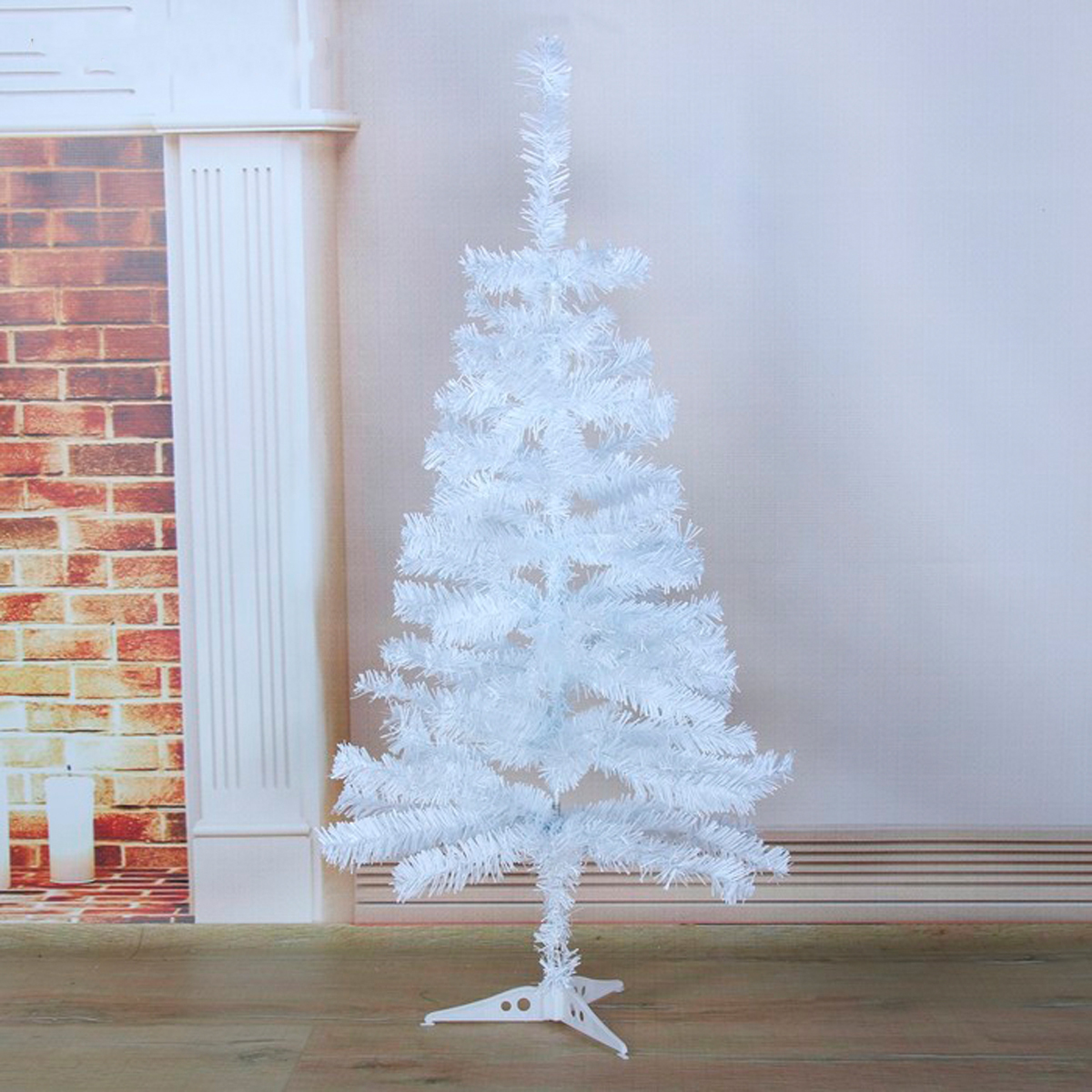 Ель декор. 90 см, 90 веток (белая) "зимнее волшебство" 703633