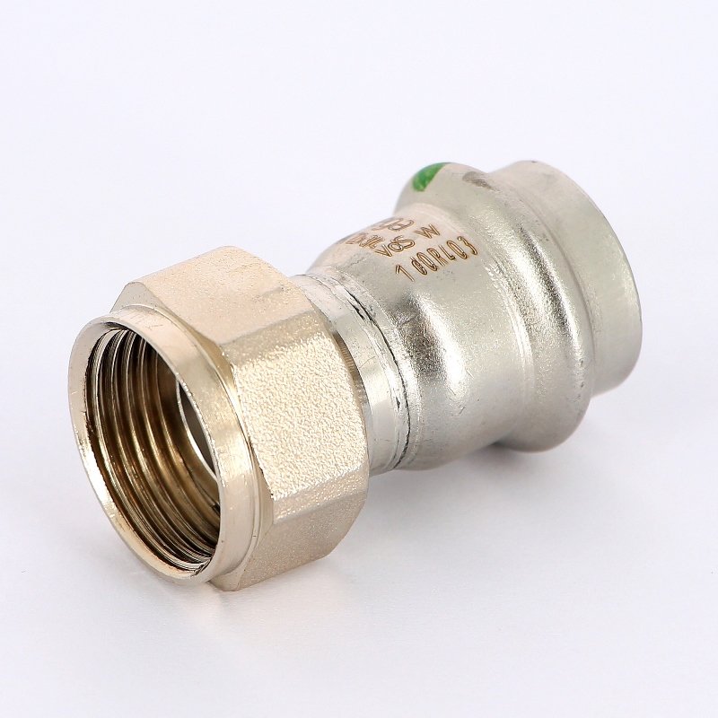 Муфта пресс-В с накидной гайкой 22х3/4" нержавеющая сталь Sanpress Inox VIEGA