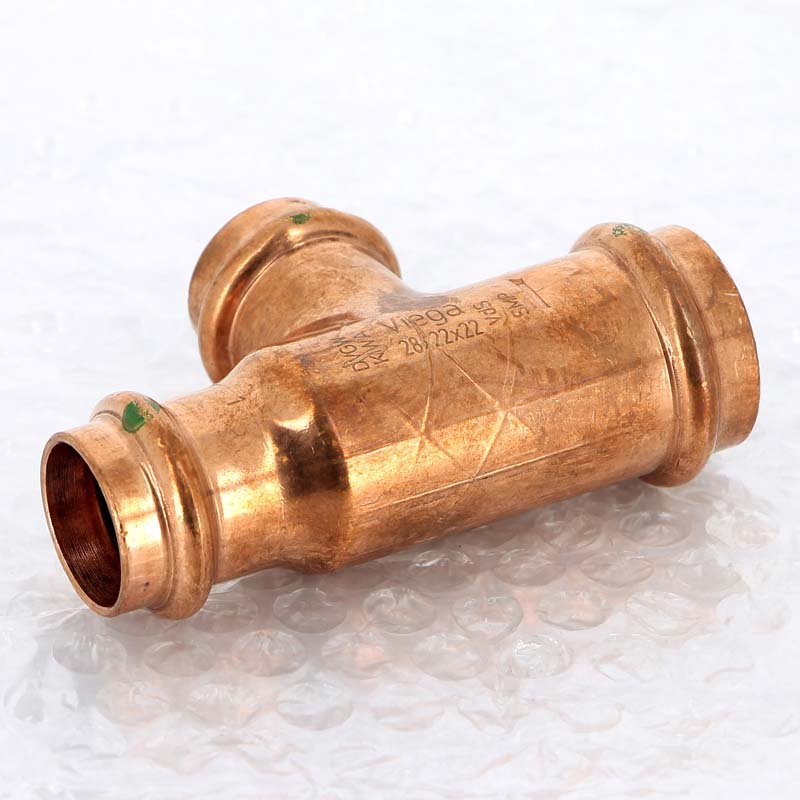 Тройник пресс медный Profipress VIEGA 28х22х22