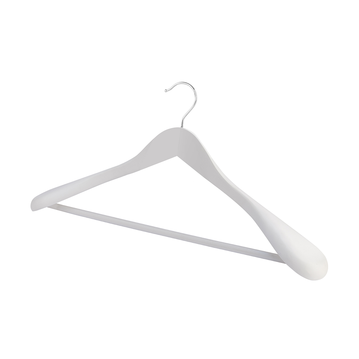 Вешалка для одежды дерев. "japanese white " с расшир. плечиками, белая (1/36) "valiant" jw-19708