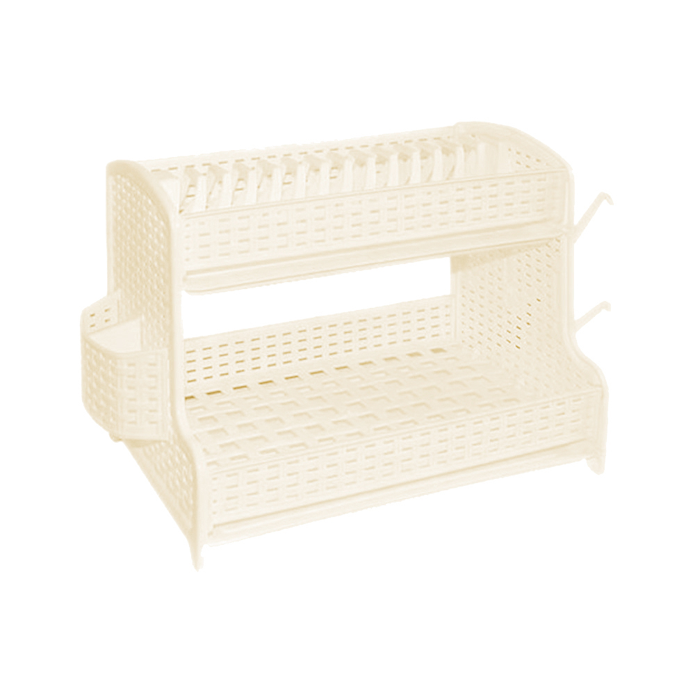 Сушилка для посуды и столовых приборов 2 яруса "ротанг" (слон. кость) 52*28,5*32,5 см (1/6) "виолет"