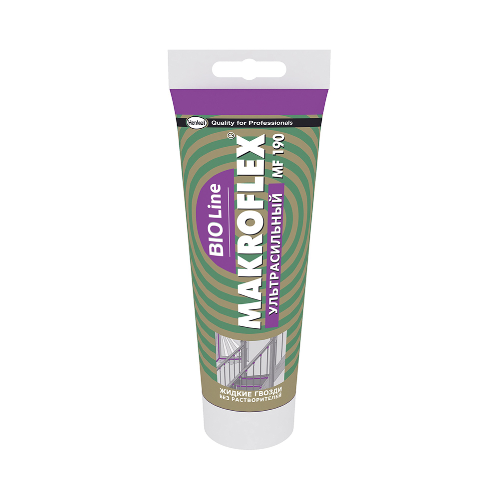 Жидкие гвозди "makroflex bio line"  mf190 ультрасильные 250 г (1/12)