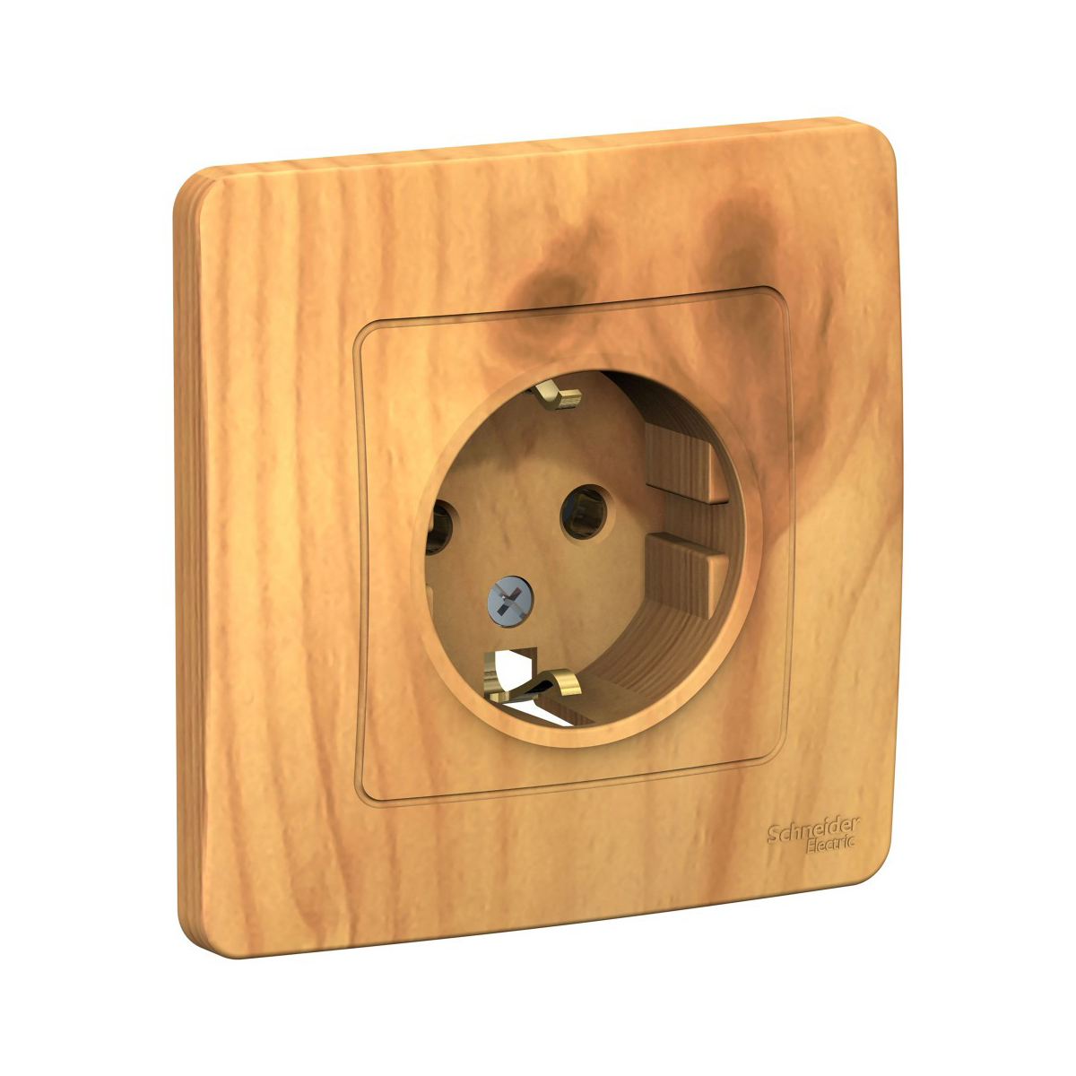 Розетка "blanca" 1 местн. с заземл. 16а, ясень (1/10/20) "schneider"