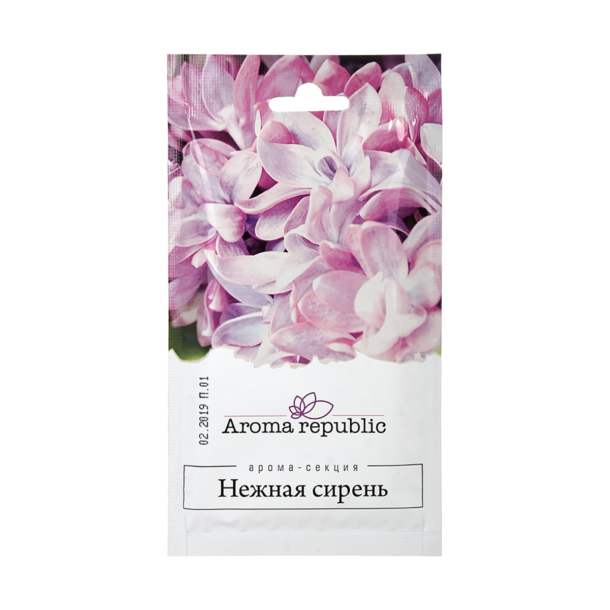 Ароматизатор (вешалка) "нежная сирень" (24) "aroma republic"