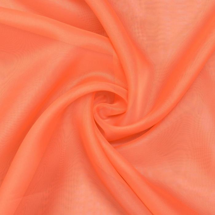 Тюль 135*150 см оранжевый, вуаль (1/22) "этель" 5635250