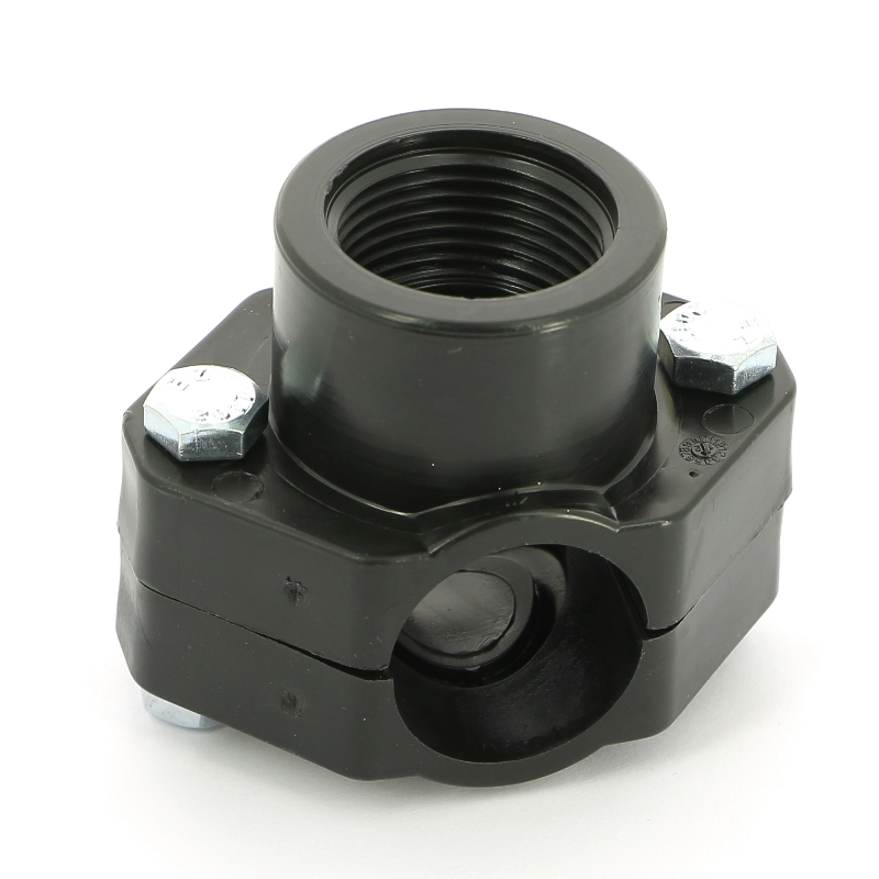 Врезка монтажная седельная 32 x 1/2" ВР, 2 болта, для водопроводных труб ПНД UNIDELTA