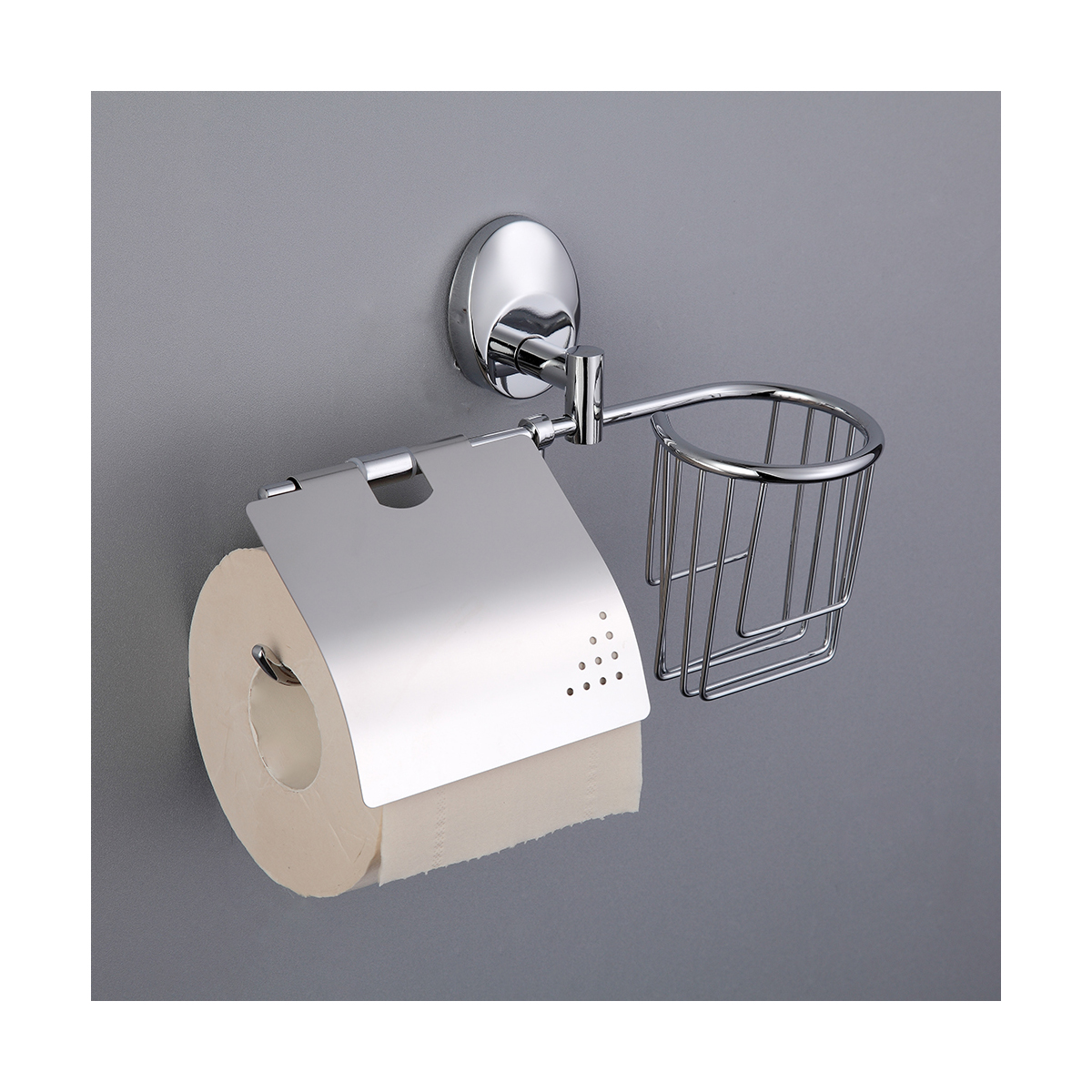 Держатель для туал. бумаги и освежителя воздуха f1603-1, хром (1/10/40) "frap"
